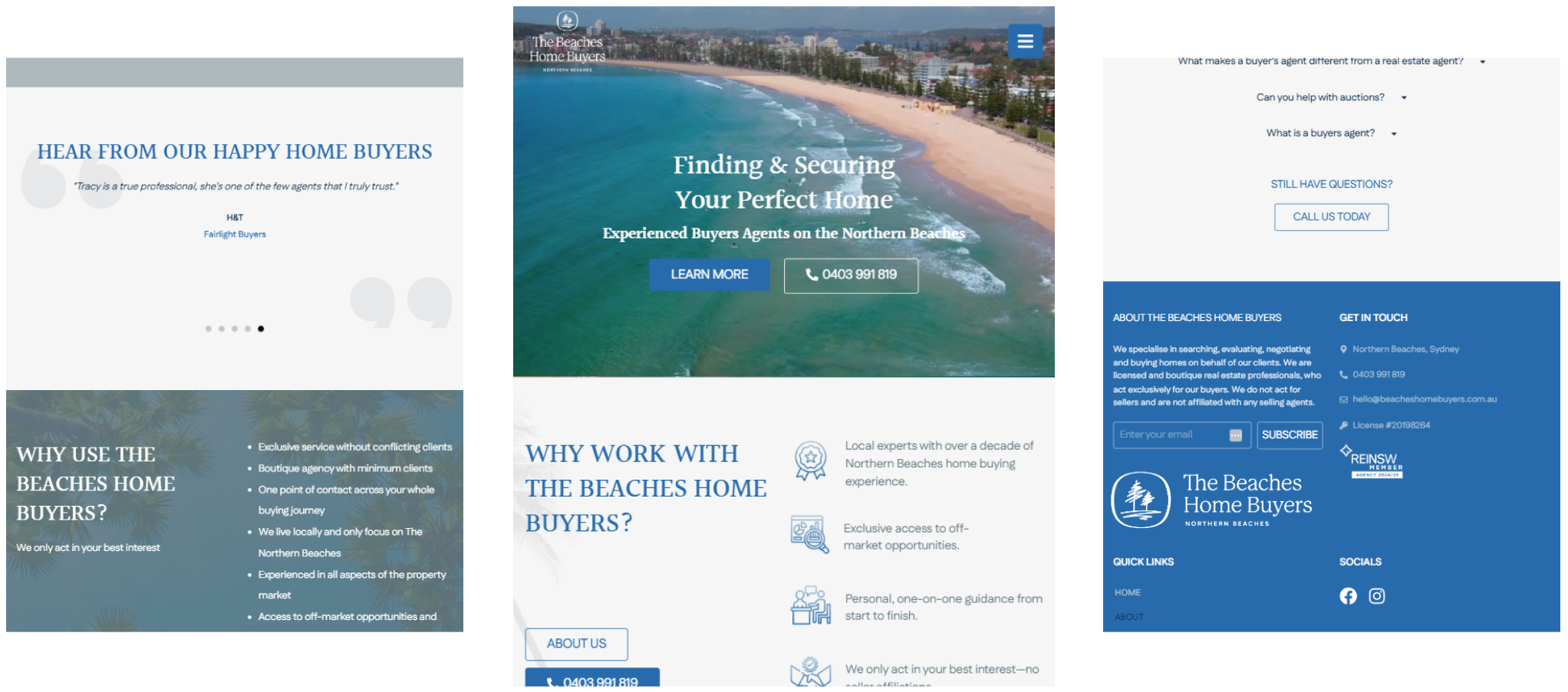 Beaches Home Buyers Tablet View