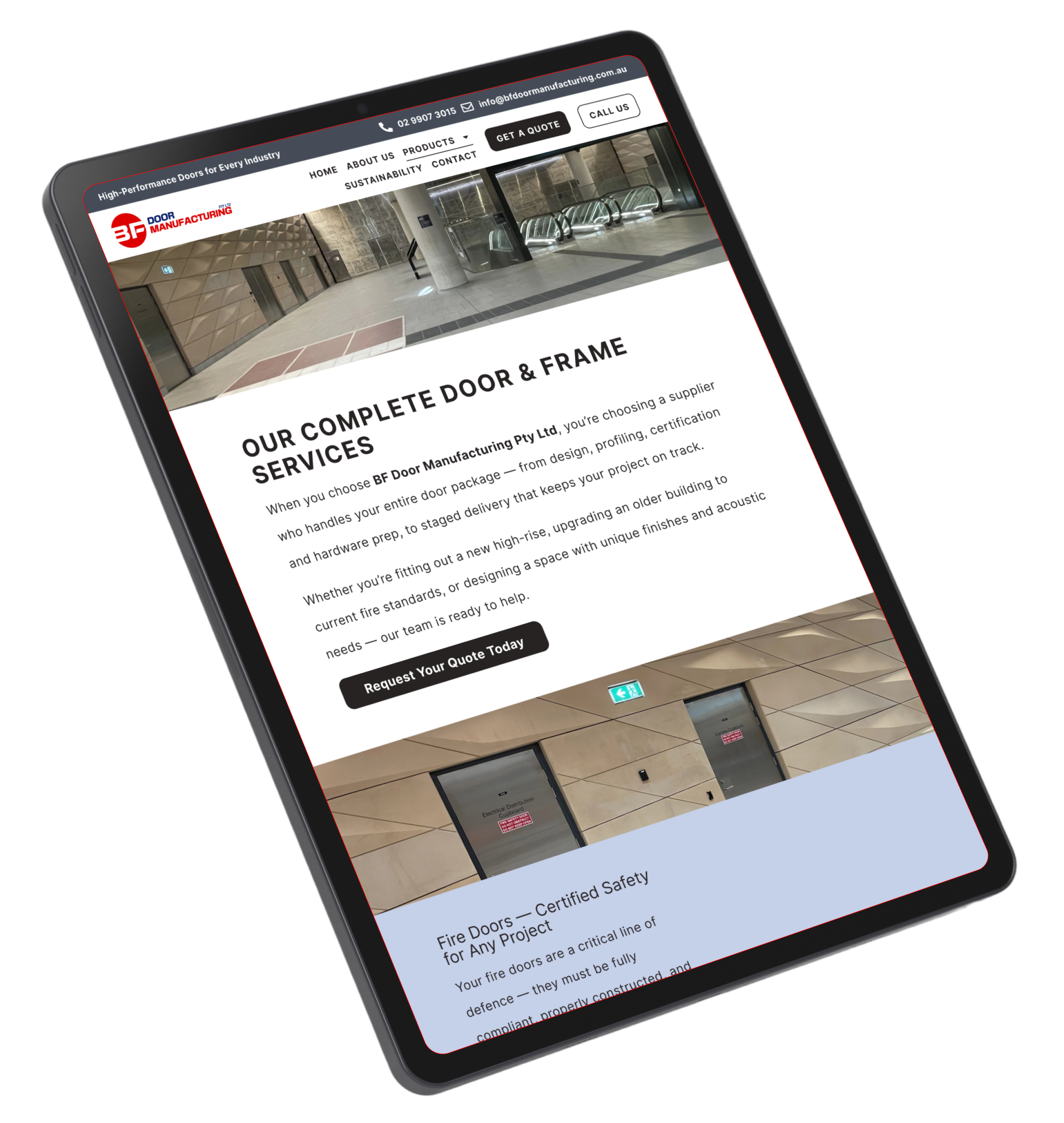 BF Door - Tablet View