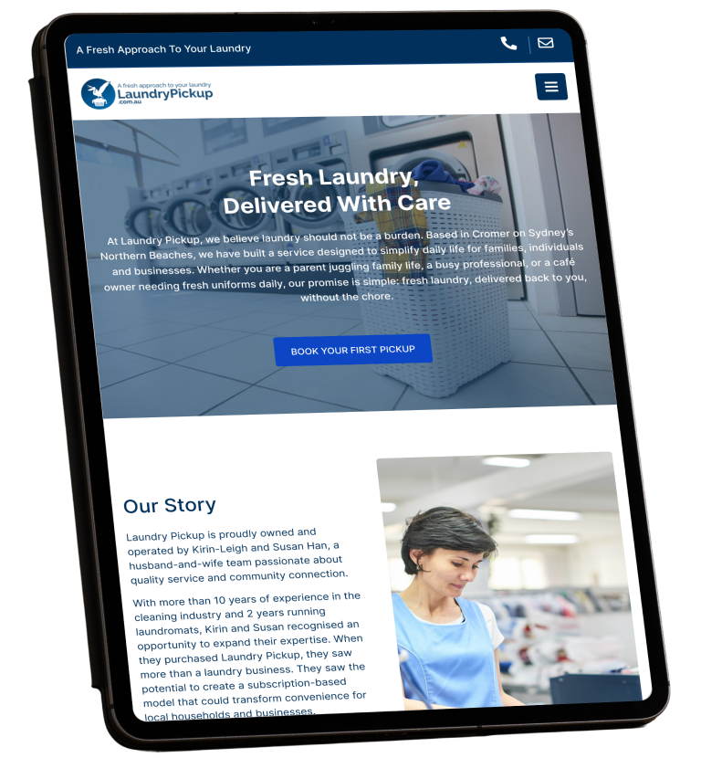 LaundryPickup - Tablet View