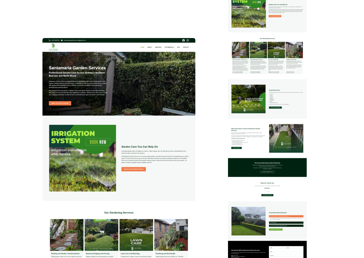 Santamaria Garden Services - Desktop View